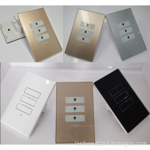 Lanbon Home Smart Switch Glass Panel, Fashion Touch Screen WIFI switch wall light switch